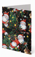 Ensemble d'emballages cadeaux de Noël Père Noël, motif renne vintage, papier recyclable, tailles personnalisables - Collection complète pour les fêtes
