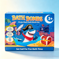 Coffret Trésor Requin : Boules de Bain Moussantes, Boules de Sel de Bain, Bombes de Bain Effervescentes et Boules de Bain aux Huiles Essentielles pour une Bain Relaxant