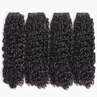 Vente en gros chaude paquet de cheveux de lutin 100g par paquet double dessiné extension de cheveux bouclés Pissy 100% cheveux humains