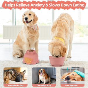 Bol de léchage en silicone pour animaux de compagnie, anti-étouffement, à ventouse, facile à nettoyer, anti-glouton, portable, pour chiens uniquement - Vente en gros - Product Image 3