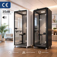 Cabine téléphonique insonorisée pour 1 personne, cabine acoustique silencieuse, cabine de réunion privée pour le bureau et la maison