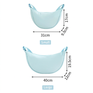Bolso Bandolera de Nailon con Forma de Dumpling, Diseño Suave, Cierre de Cremallera Impermeable, Forro de Poliéster para Uso Diario, Viajes y Actividades al Aire Libre - Product Image 5