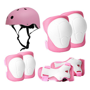 Conjunto de equipo de protección para monopatín para niños, casco, protectores para las rodillas y los codos, transpirables, Unisex, para patinaje sobre ruedas, protección básica - Product Image 3