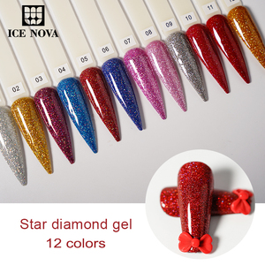 Esmalte <span class=keywords><strong>de</strong></span> <span class=keywords><strong>Gel</strong></span> ICE NOVA Star Diamond, 12 Colores, Esmalte <span class=keywords><strong>de</strong></span> <span class=keywords><strong>Gel</strong></span> Brillante Reflectante Disco, Sin Hema, Brillo Intenso, Marca Privada, Esmalte <span class=keywords><strong>de</strong></span> <span class=keywords><strong>Gel</strong></span> UV - Product Image 2