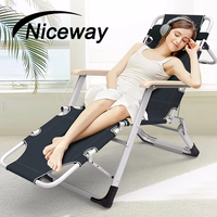 Chaise pliante d'usine avec pieds de soutien robustes, chaise zéro gravité, chaise inclinable d'extérieur, chaise de plage avec coussin amovible
