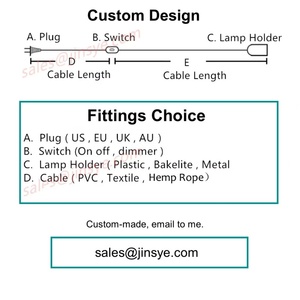 EU E27 nửa ren giữ đèn nhựa Dimmer chuyển đổi điện cắm đèn dây Bộ - Product Image 6