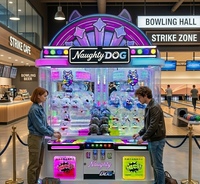 Machine à griffes à monnayeur en métal et acrylique, vente en gros d'usine, avec logo personnalisé imprimé, pour cadeaux et peluches de parc d'attractions