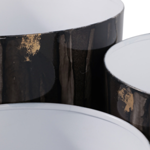 Set di 3 vasi da fiori ispirati al marmo per interni ed esterni, decorazione per la casa, vasi contemporanei per soggiorno, ingresso, patio. - Product Image 6