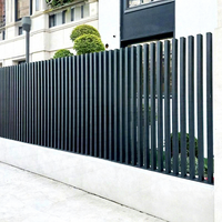 Valla de Privacidad de Aluminio Negro de 6 Pies, Ecológica, Resistente a la Oxidación, con Recubrimiento en Polvo, para Jardín y Exteriores