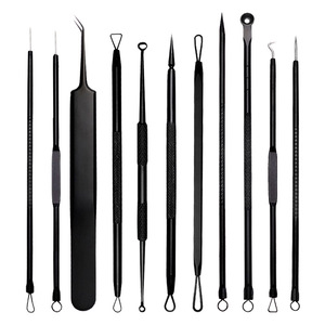11pcs mụn đầu đen Remover Pimple Popper công cụ kit chuyên nghiệp đen không gỉ mụn comedone extractor công cụ loại bỏ - Product Image 4