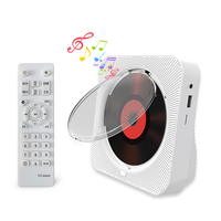 Lecteur CD tout-en-un avec couvercle transparent, audio sans fil, double haut-parleur, radio FM USB et télécommande pour la maison