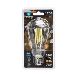 Ampoule LED à filament ST64 E27 16W transparente, économe en énergie, longue durée de vie, illumine les ambiances avec style et confort. - Product Image 3