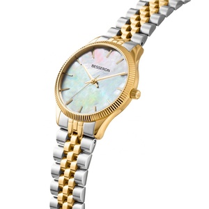 Montre pour femme de haute qualité, élégante, luxueuse, en acier inoxydable, cuir, quartz, résistante à l'eau, pour G274 - Product Image 3