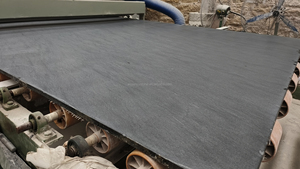 Superficie in pelle carabina Grey quarzite grandi lastre, quarzite brasiliana tavolo da pranzo nero, <span class=keywords><strong>lastra</strong></span> di <span class=keywords><strong>pietra</strong></span> <span class=keywords><strong>ollare</strong></span> in pelle nera - Product Image 5