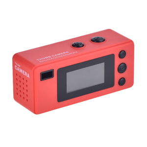 Thumb <b>Camera</b> Red Keychain <b>Mini</b> <b>Camera</b> With 120 Degree Wide Angle Fixed Focus MicroSD Slot No Screen - Product Image 2
