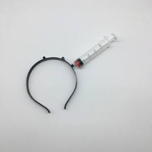 Halloween Horror Props - Through-Head Bloody Cleavers, Zombie Cosplay Prank Saw Diademas y hachas realistas - Product Image 6