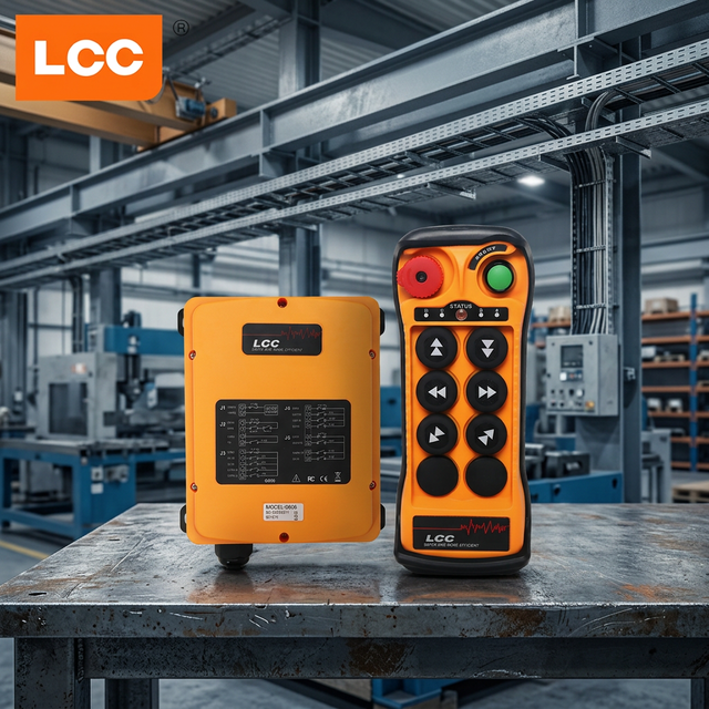 LCC Q606 Industrial Wireless Remote Controller IP65 Waterproof 6 Buttons Crane Hoist Radio Remote Control CE Certified