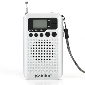 Kchibo Smart design pocket size radio digital fm am 2bands with radio alarm clock auto scan and preset stations digital fm radio