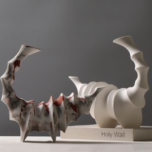 Không Thường Xuyên Bọ Cạp Hình Dạng Sáng Tạo Bình Gốm Trừu Tượng Hình Học Nghệ Thuật Thủ Công Mỹ Nghệ Đồ Trang Trí Nội Thất Mộc Mạc Sứ Hoa Bình - Product Image 2