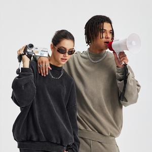 Sudadera con capucha para hombre de algodón de alta calidad 430G, personalizada, para otoño, con cuello alto, efecto tie-dye lavado y aplique oculto, al por mayor - Product Image 5