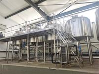 Peralatan Pembuatan Bir Industri 1500L 2000L  3-Vessel Brewhouse dengan Fermenter untuk Produksi Bir Kerajinan, Sari Buah, dan Jus