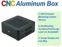 Boîtier de commande mini PC en aluminium extrudé usiné CNC sur mesure, avec batterie pour alimentation et anodisation – Fabricant