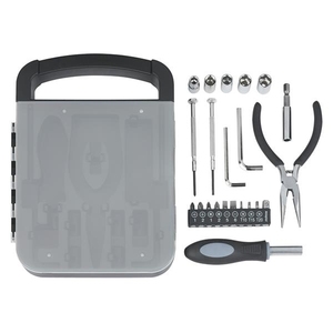 Juego <span class=keywords><strong>de</strong></span> herramientas portátil <span class=keywords><strong>de</strong></span> acero al carbono, <span class=keywords><strong>caja</strong></span> <span class=keywords><strong>de</strong></span> transporte transparente, destornillador, kit <span class=keywords><strong>de</strong></span> utilidad para tareas <span class=keywords><strong>de</strong></span> bricolaje en el hogar y reparaciones al aire libre, 22 Uds. - Product Image 1