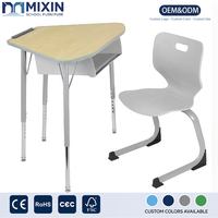 Chaises de bureau scolaires et de télétravail connectables, ajustables et trapézoïdales, pour salles de classe modernes et salles de formation