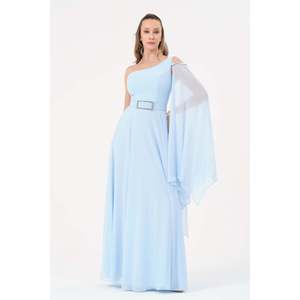 Chemisier décontracté élégant bleu ciel pour femme DANS, coupe confortable et tissu doux, disponible en tailles 38-42 - Product Image 3