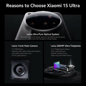 Xiaomi 15 Ultra สมาร์ทโฟนเรือธง ชิปเซ็ต Snapdragon 8 Gen4 กล้องขนาดใหญ่ รองรับ 5G ชาร์จเร็ว หน้าจอ AMOLED ปลดล็อคแล้ว โทรศัพท์มือถือระบบ Android - Product Image 5