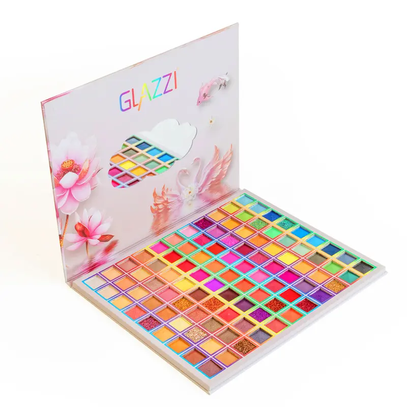 GLAZZI 99-Farben-Lidschatten Perl glanz matte Glitzer Puder Pailletten einfach zu färben Bühne Masken bildner spezielle Lidschatten-Palette