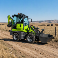 SECSUN CE Mini Backhoe Handal 0.8 Ton 1.5 Ton 2.5 Ton Backhoe Loader dengan Mesin Impor