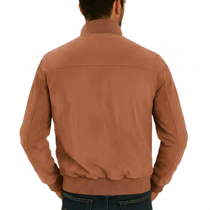 <b>Men's</b> goat <b>suede</b> <b>jacket</b> Casual <b>suede</b> zip <b>jacket</b> Wholesale <b>suede</b> outerwear OEM service <b>jacket</b> Button Front <b>Suede</b> Shirt <b>Jacket</b> - Product Image 4