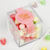 Boîte de présentation transparente pour bonbons en acrylique avec couvercle / Nouvelle boîte alimentaire en acrylique transparente pour supermarché, idéale pour mariage, fête, anniversaire, etc.