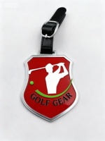 Plaque Métallique Personnalisée en Chrome Poli pour Sac de Golf, Accessoire de Luxe, Breloque, Vente en Gros, Expédition Mondiale Directe Usine