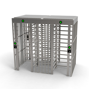 Gerbang keamanan pintu putar tinggi penuh dengan solusi akses RFID sidik jari pengenalan wajah baja tahan karat untuk pejalan kaki - Product Image 1