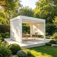 Pergola bioclimatique en aluminium pour extérieur, toit à lamelles motorisées, supports de pergola en métal, ensemble complet de supports d'angle
