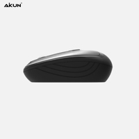 Souris optique sans fil mini AIKUN MX22 2.4G pour bureau - 2 piles AAA - 3 boutons - 800/1200/1600 DPI - Dongle USB et fente - Plug and Play