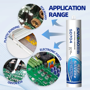 Colle d'isolation électrique 704, adhésif en caoutchouc de silicone électronique, adhérence forte, mastic RTV, mastic en silicone pour PCB LED - Product Image 5
