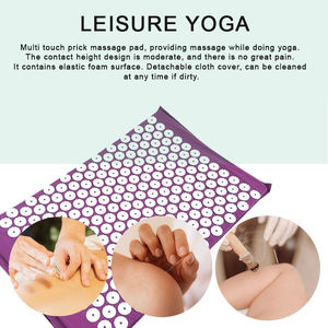 Tapis de yoga d'acupression, coussin applicateur Kuznetsov, oreiller de massage Sensi avec aiguilles et picots, masseur de pieds, fitness, Pilates - Product Image 4