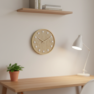 Relógio de Parede de Plástico com Design Art Déco Natural de Alta Qualidade, Minimalista e Silencioso, para Sala de Estar e Decoração de Casamento Sentimental - Product Image 3