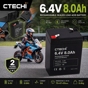 Potentes, Duraderas y Fiables Baterías de Estado Sólido LFP LiFePO4 de 6.4V 4Ah 6Ah 8Ah 10Ah 12Ah para Motocicletas Infantiles y Coches de Derrape - Product Image 1
