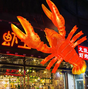 Estatua Gigante <span class=keywords><strong>de</strong></span> Cangrejo Rey <span class=keywords><strong>de</strong></span> Fibra <span class=keywords><strong>de</strong></span> Vidrio con Luces LED para Decoración Nocturna <span class=keywords><strong>de</strong></span> Restaurantes <span class=keywords><strong>de</strong></span> Mariscos, Letrero 3D Realista <span class=keywords><strong>de</strong></span> Cangrejo - Product Image 1
