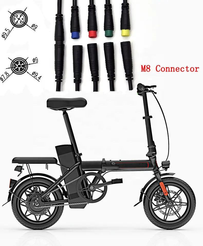M6 m7 m8 ebike e-bike connecteurs étanches pour vélo électrique connecteur rond 4 broches 2 3 4 5 connecteur de fil étanche 6 broches