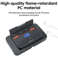 Panel Charger Mobil USB 4 Port QC30 PD Pengisian Cepat 12V 24V dengan Saklar Voltmeter untuk RV, Kapal, Motor
