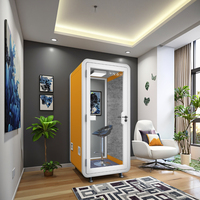 Cabine insonorisée moderne en acier avec isolation acoustique de 40 dB et conception modulaire pour studio à domicile, bureau, Hi-Fi, traitement 100 dB