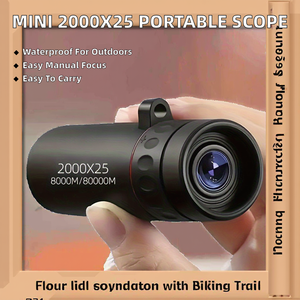 منظار أحادي العين صغير الحجم 2000*<span class=keywords><strong>25</strong></span>، محمول ومقاوم للماء، مع تركيز يدوي للصيد والحفلات الموسيقية وصيد الأسماك والهدايا - Product Image 3