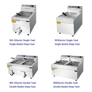Swenza <span class=keywords><strong>Friteuse</strong></span> électrique à double réservoir <span class=keywords><strong>avec</strong></span> deux paniers, <span class=keywords><strong>friteuse</strong></span> en acier inoxydable haute capacité pour usage commercial et domestique - Product Image 2