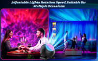 Projecteur d'étoiles LED intelligent Aurora Mini avec rotation à 360° et système de freinage anti-blocage, alimenté par batterie, décoration de chambre à coucher