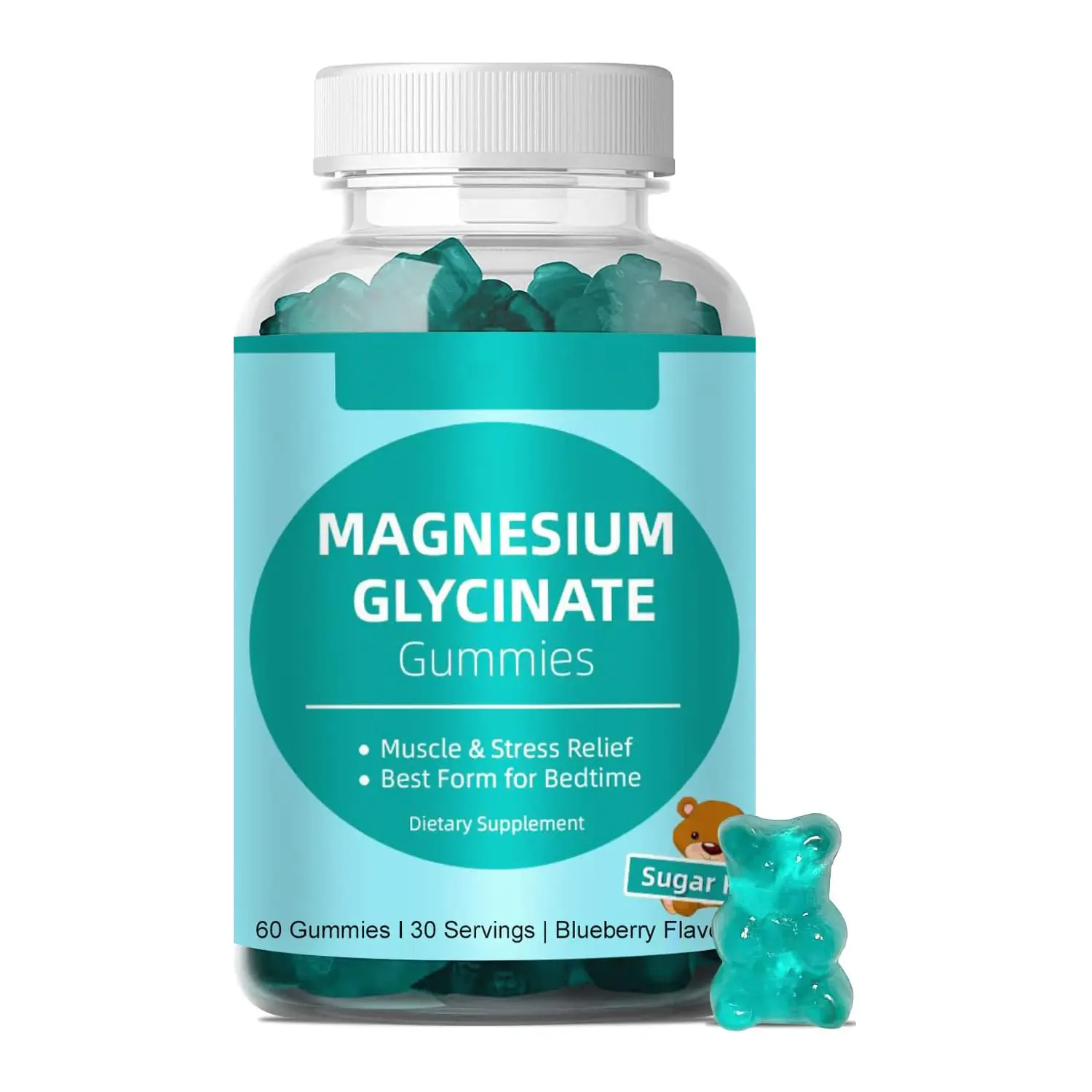 Factory Private Label Zinc Calcium D3 Vitamin Threonate Magnesium Candy Magnesium Glycinate Gummies